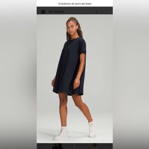 Lululemon Athletica All Yours Black Short Sleeve Dress 12